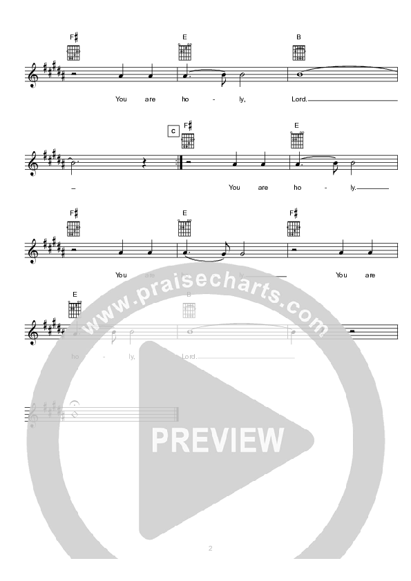 Anthem Of Praise Lead Sheet (Hillsong Kids)