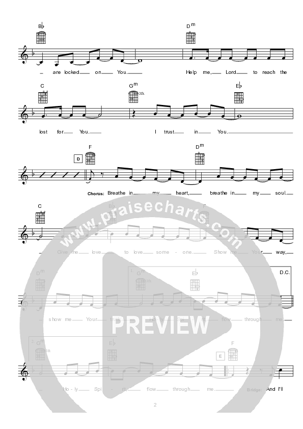 Breathe Lead Sheet (Hillsong Kids)