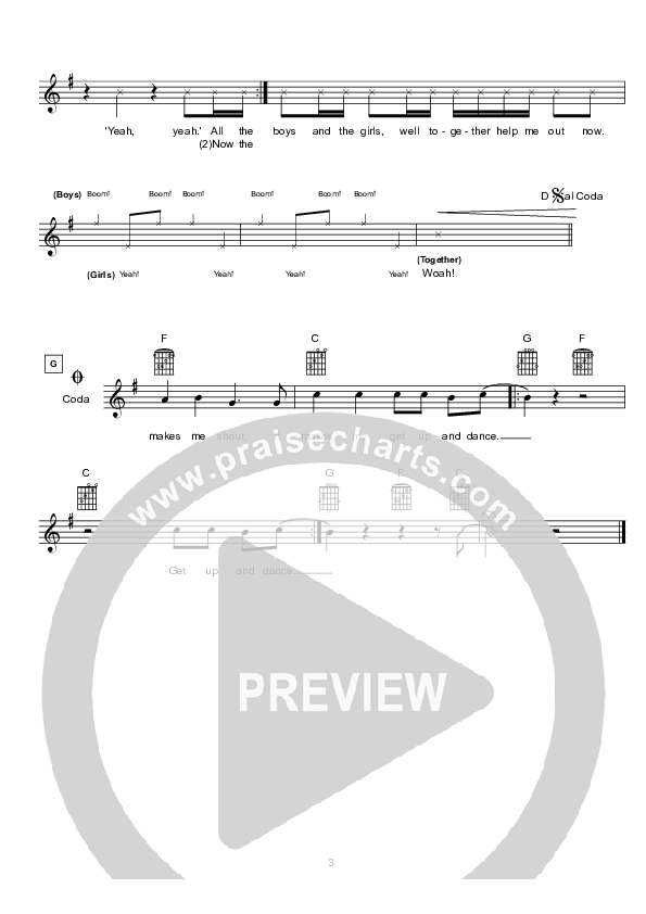 Get Up And Dance Lead Sheet (Hillsong Kids)