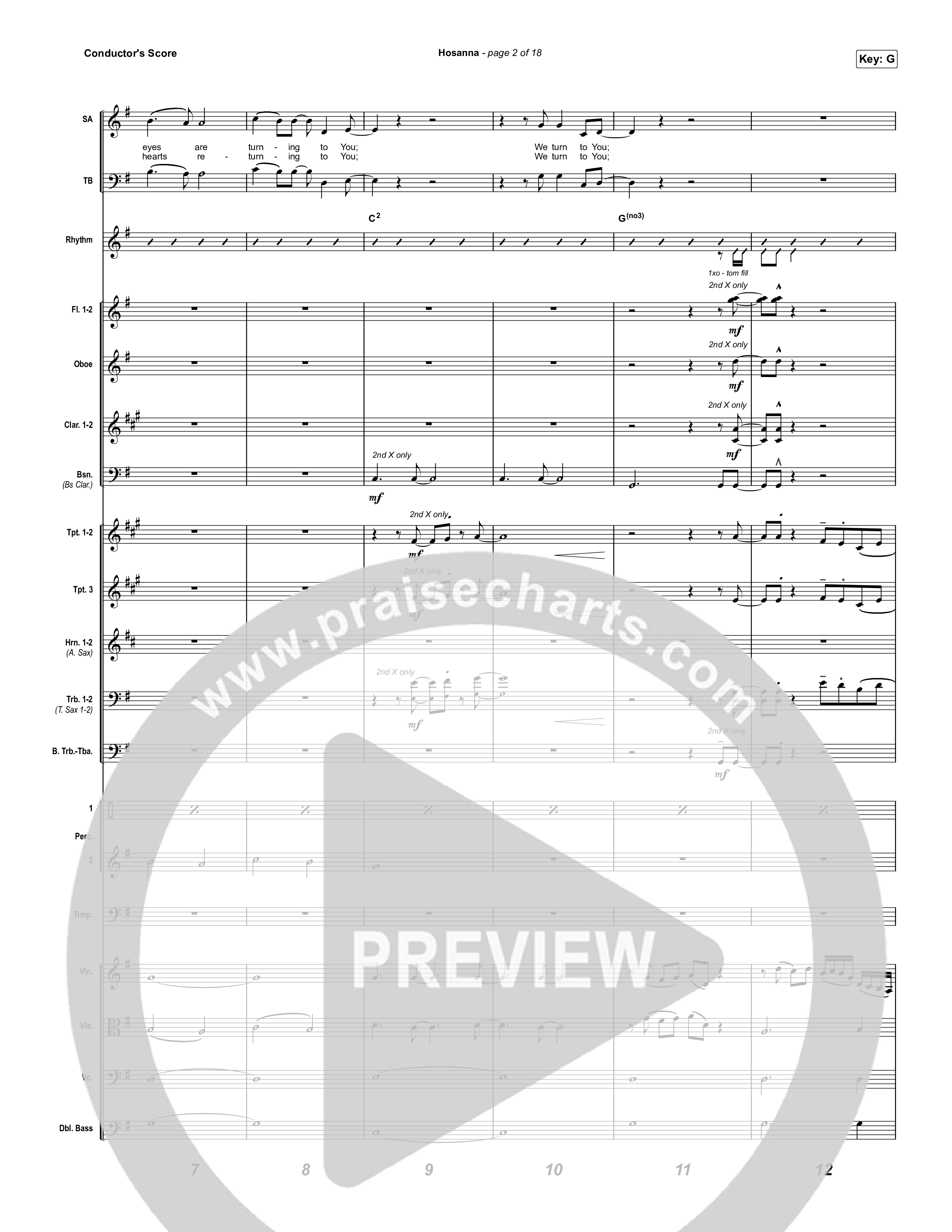 Hosanna (Praise Is Rising) Conductor's Score (Paul Baloche)
