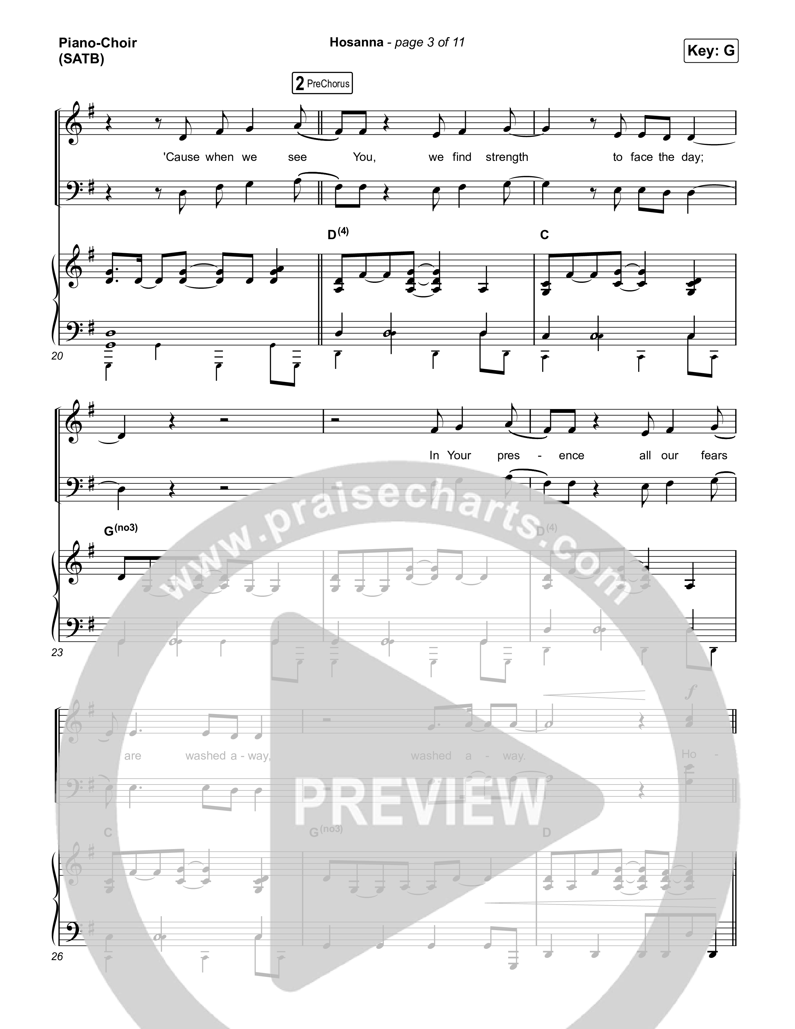 Hosanna (Praise Is Rising) Piano/Vocal (SATB) (Paul Baloche)