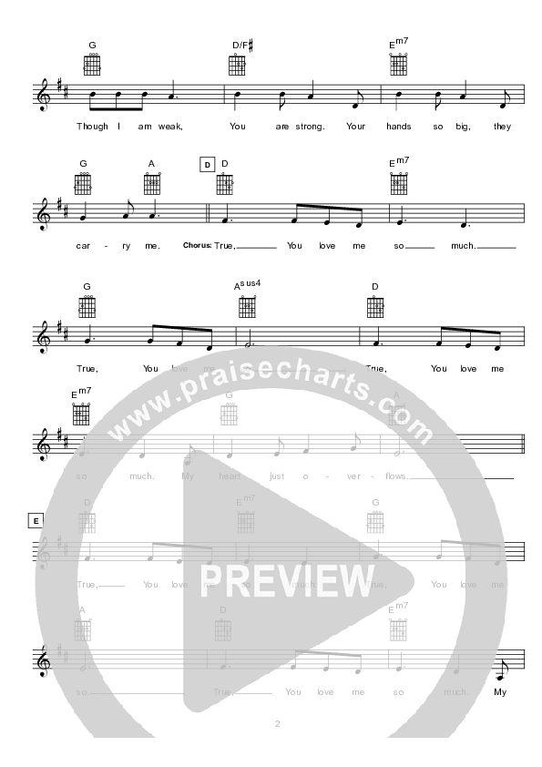 O How I Love You Lead Sheet (Hillsong Kids)