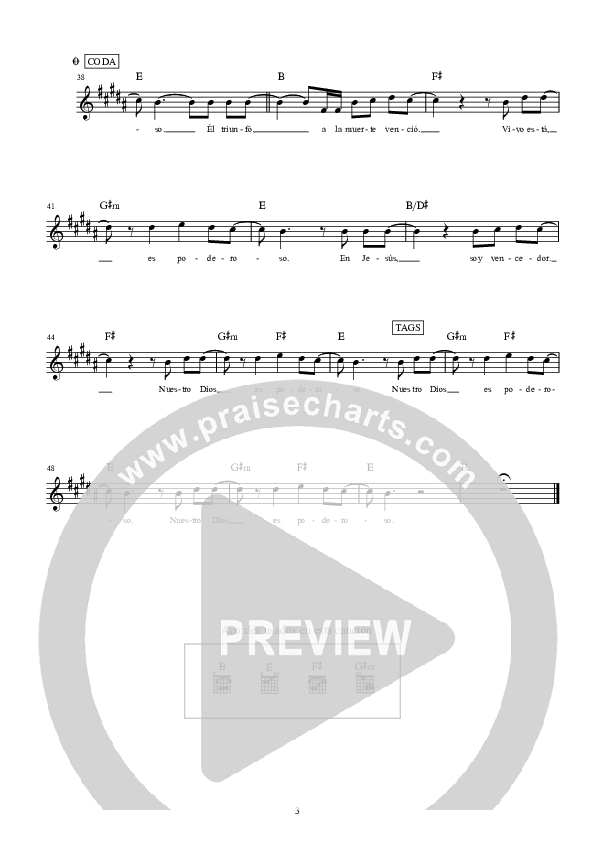 Dios Es Poderoso Lead Sheet (Hillsong Worship)