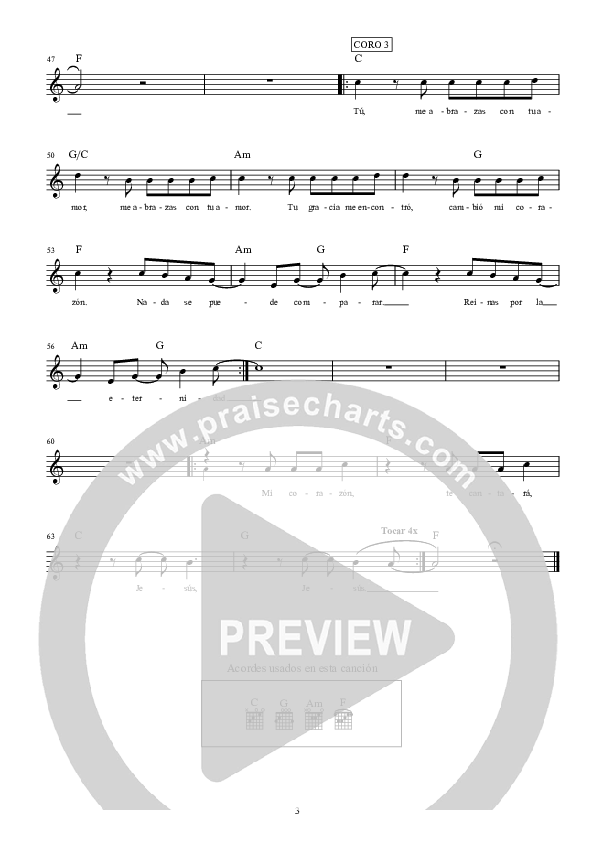 Reinas Por La Eternidad Lead Sheet (Hillsong Worship)