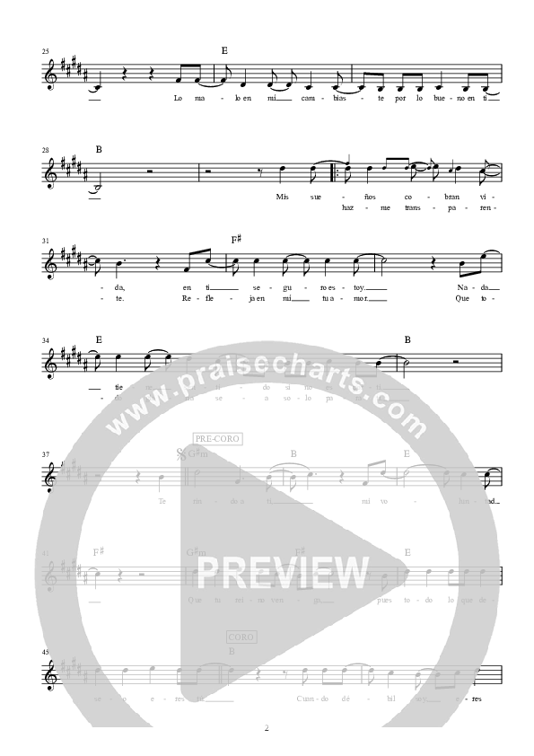 Tu Lead Sheet (Hillsong Worship)