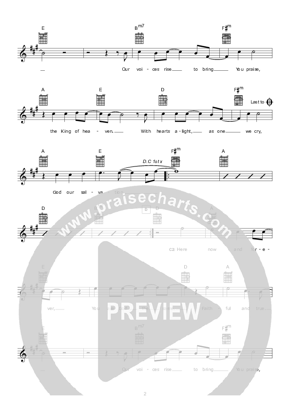 God Our Salvation Lead Sheet (Hillsong Worship)