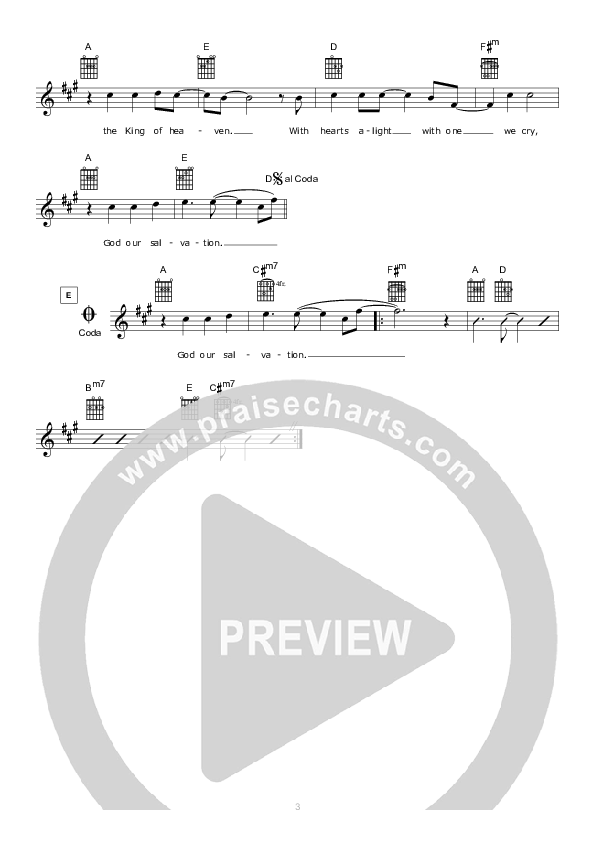God Our Salvation Lead Sheet (Hillsong Worship)