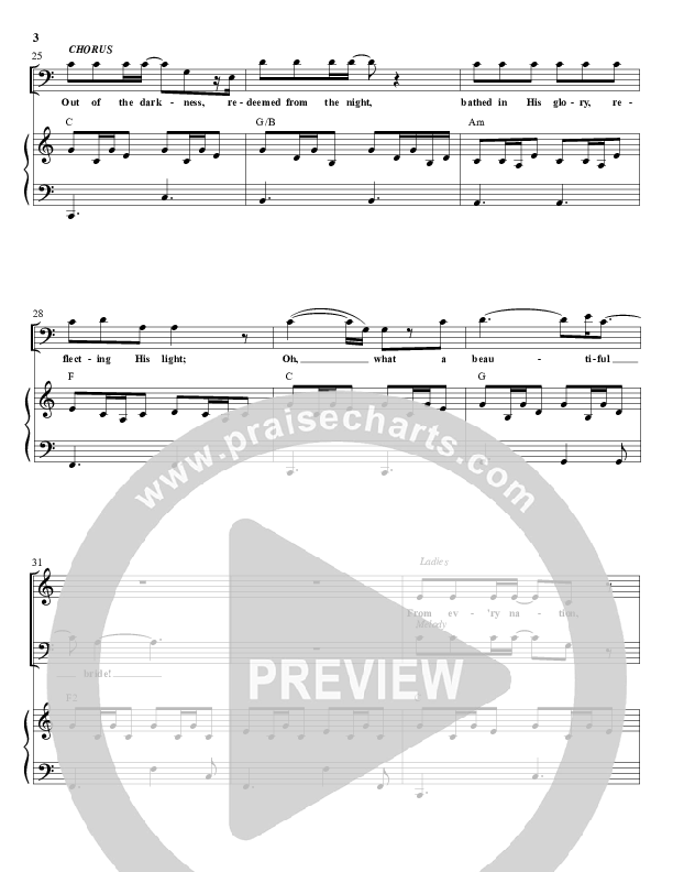 Song Of The Beautiful Bride Piano/Vocal (Paul Wilbur)