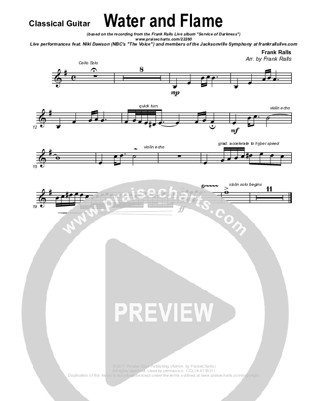 Water And Flame Guitar (Frank Ralls)