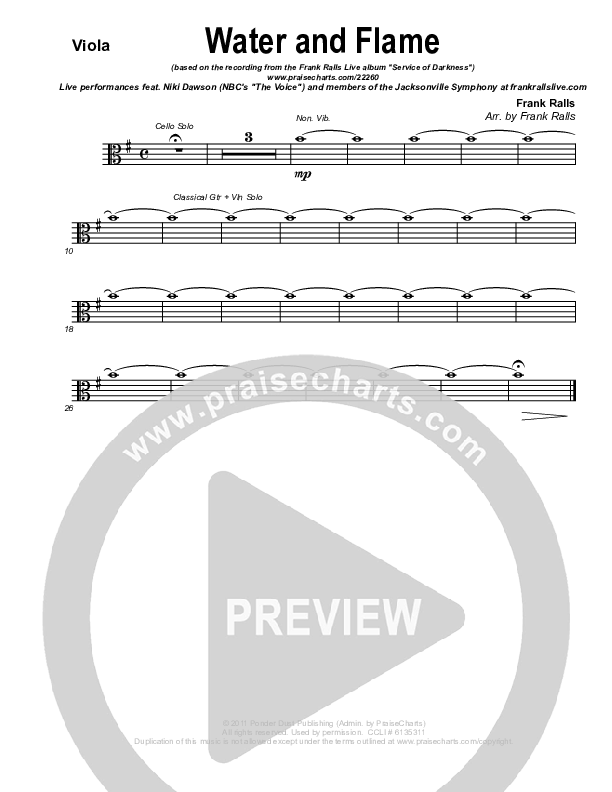 Water And Flame Viola (Frank Ralls)