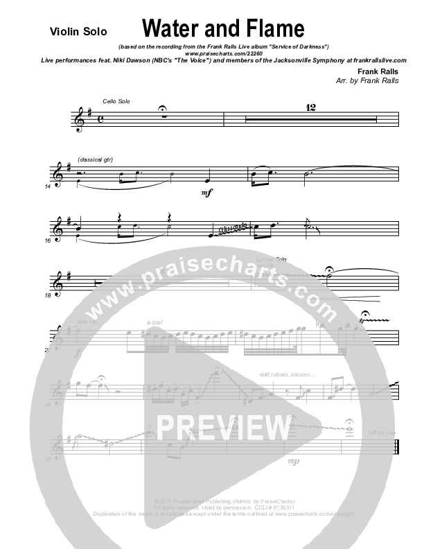 Water And Flame Violins (Frank Ralls)