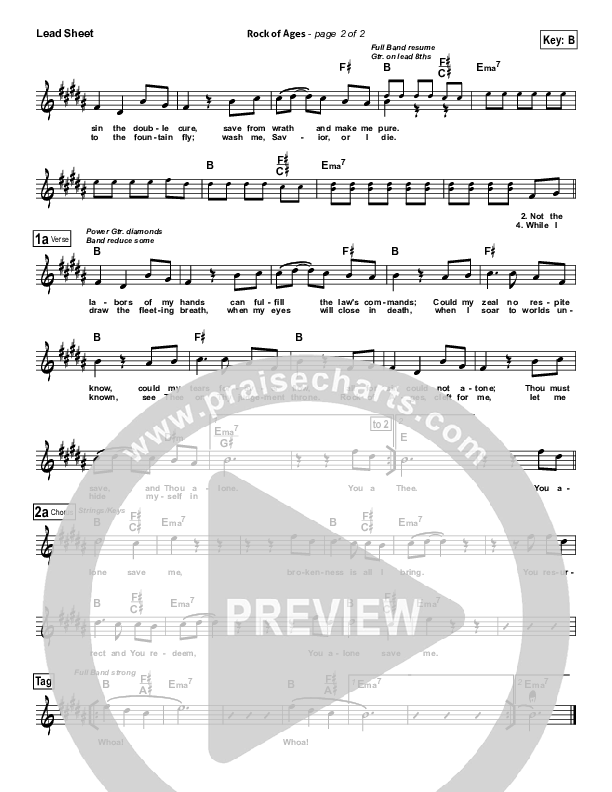 Rock Of Ages Lead (SAT) (Charlie Hall)