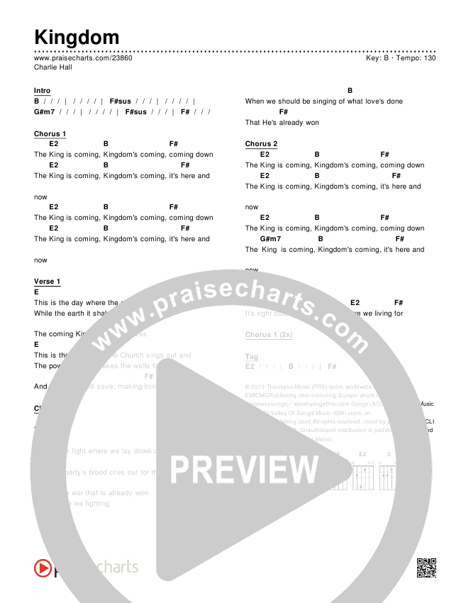 Kingdom Chords & Lyrics (Charlie Hall)