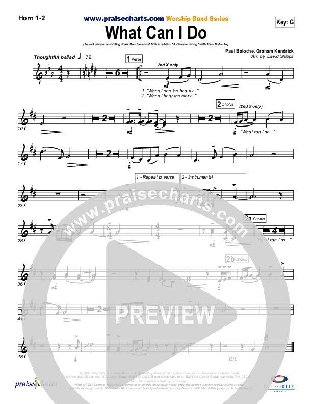 What Can I Do French Horn 1/2 (Paul Baloche)