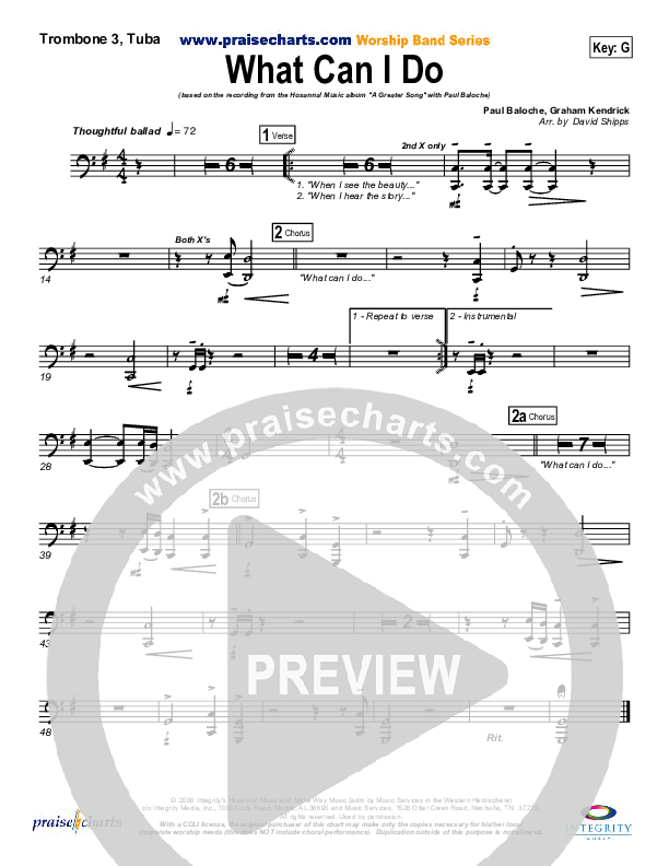 What Can I Do Trombone 3/Tuba (Paul Baloche)