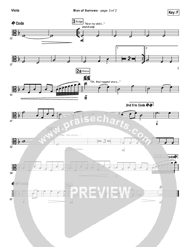 Man Of Sorrows Viola (Hillsong Worship)