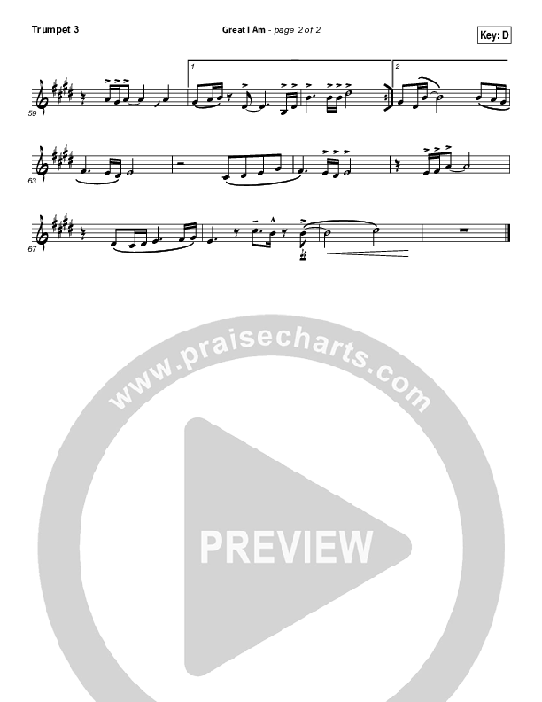 Great I Am Trumpet 3 (Phillips Craig & Dean)