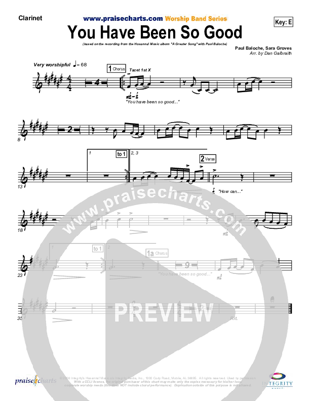 You Have Been So Good To Me Wind Pack (Paul Baloche)