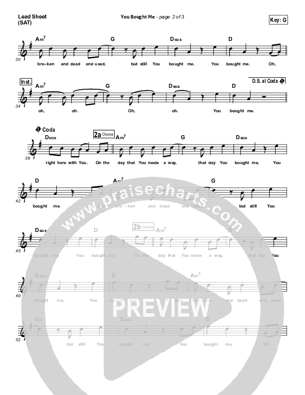 You Brought Me  Lead Sheet (Carlos Whittaker)