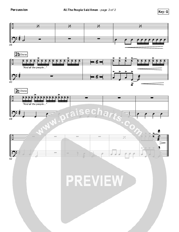 All The People Said Amen Percussion (Matt Maher)