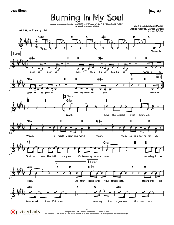 Burning In My Soul Lead (SAT) (Matt Maher)