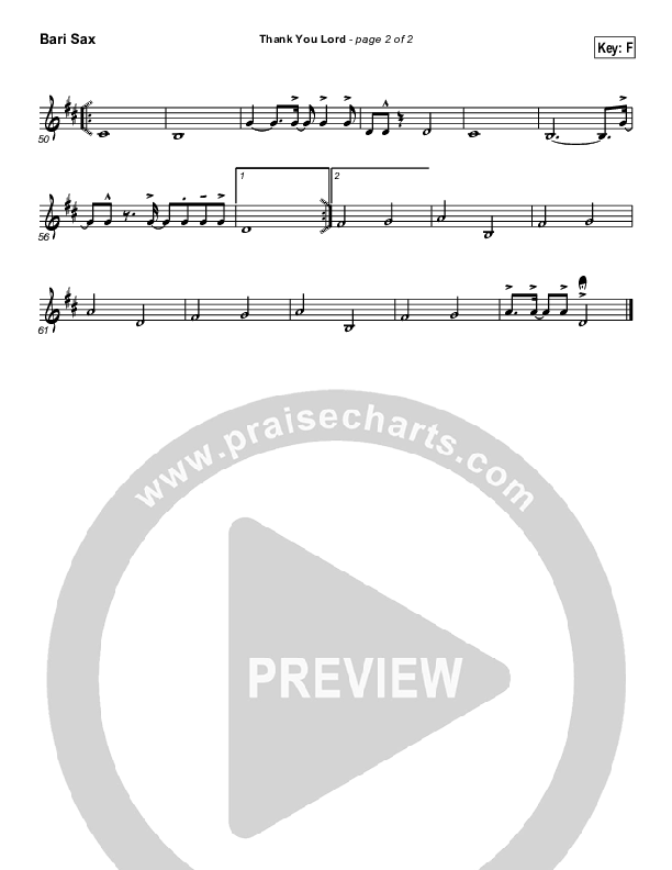 Thank You Lord Bari Sax (Paul Baloche)