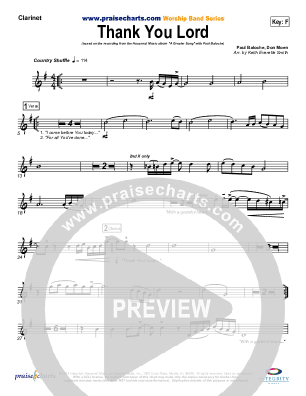 Thank You Lord Wind Pack (Paul Baloche)