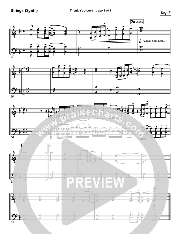 Thank You Lord Synth Strings (Paul Baloche)