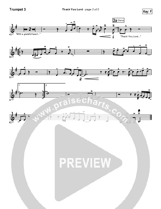 Thank You Lord Trumpet 3 (Paul Baloche)