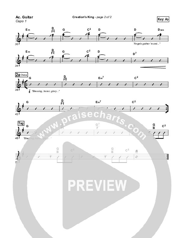 Creation's King Acoustic Guitar (Paul Baloche)