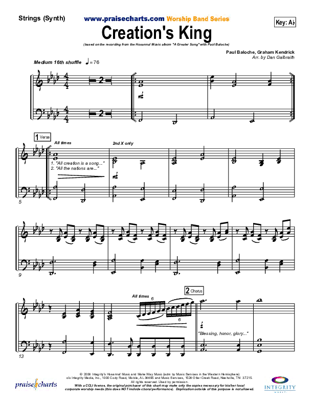 Creation's King Synth Strings (Paul Baloche)