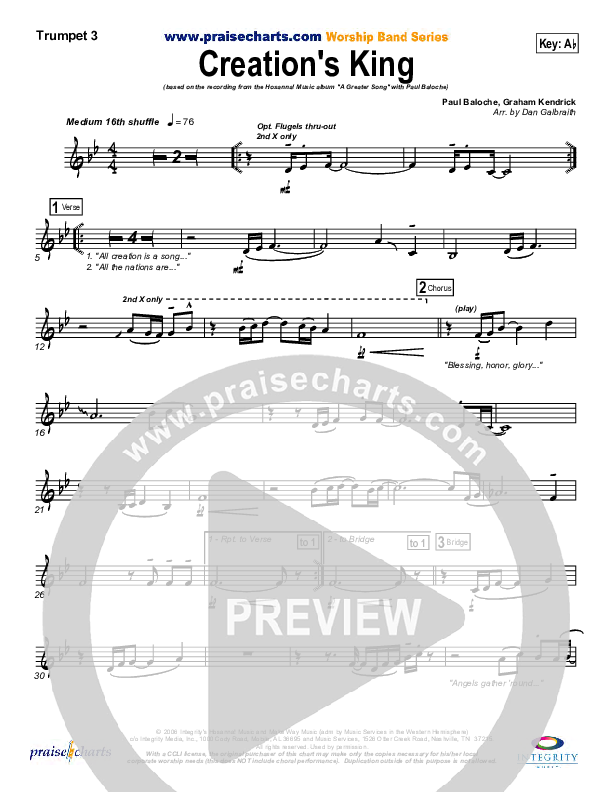 Creation's King Trumpet 3 (Paul Baloche)