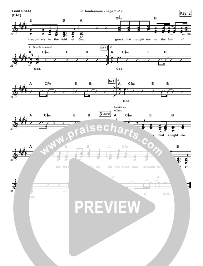 In Tenderness Sheet Music Pdf Citizens Praisecharts