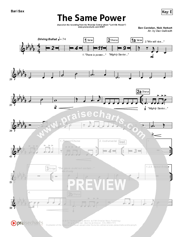 The Same Power Bari Sax (Ben Cantelon / Worship Central)