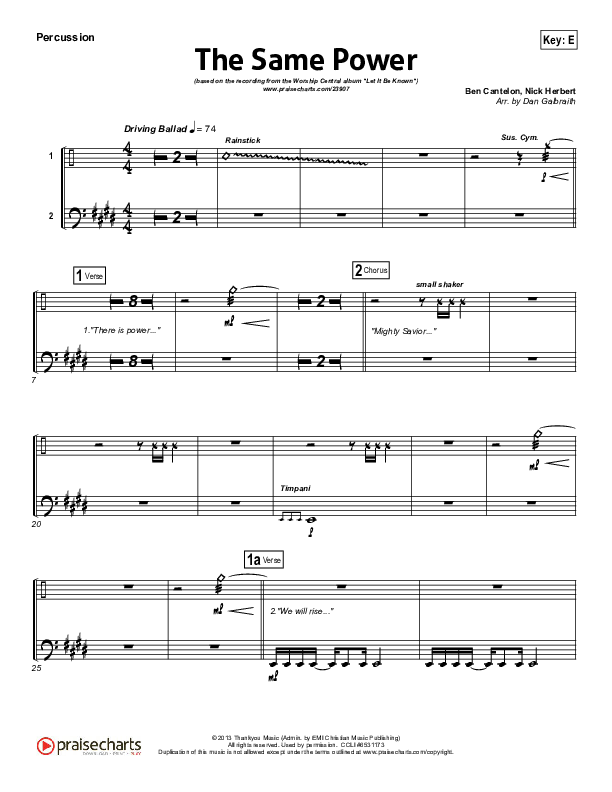 The Same Power Percussion (Ben Cantelon / Worship Central)