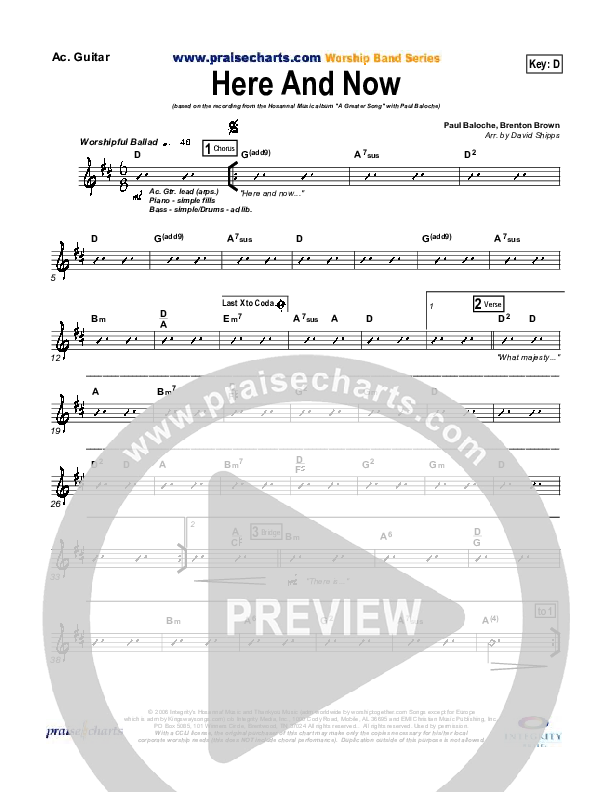 Here And Now Acoustic Guitar (Kathryn Scott)