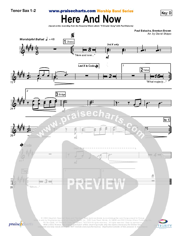 Here And Now Tenor Sax 1/2 (Kathryn Scott)