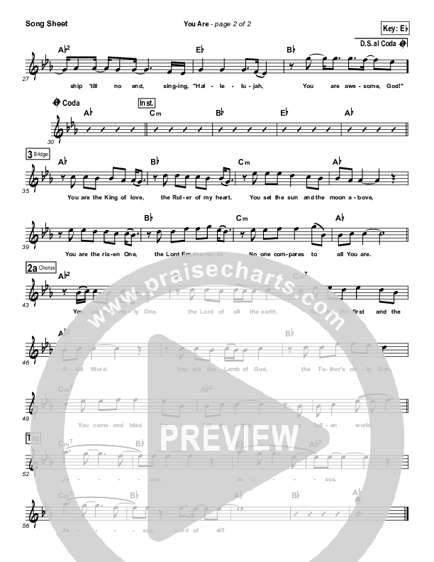 You Are Lead Sheet (Dan Bremnes)