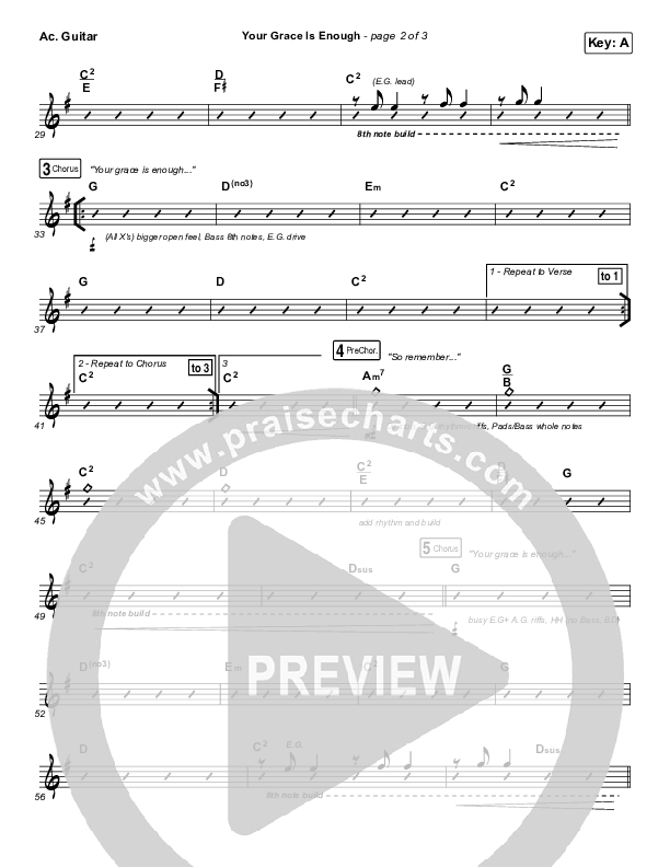 Your Grace Is Enough Acoustic Guitar (Chris Tomlin)