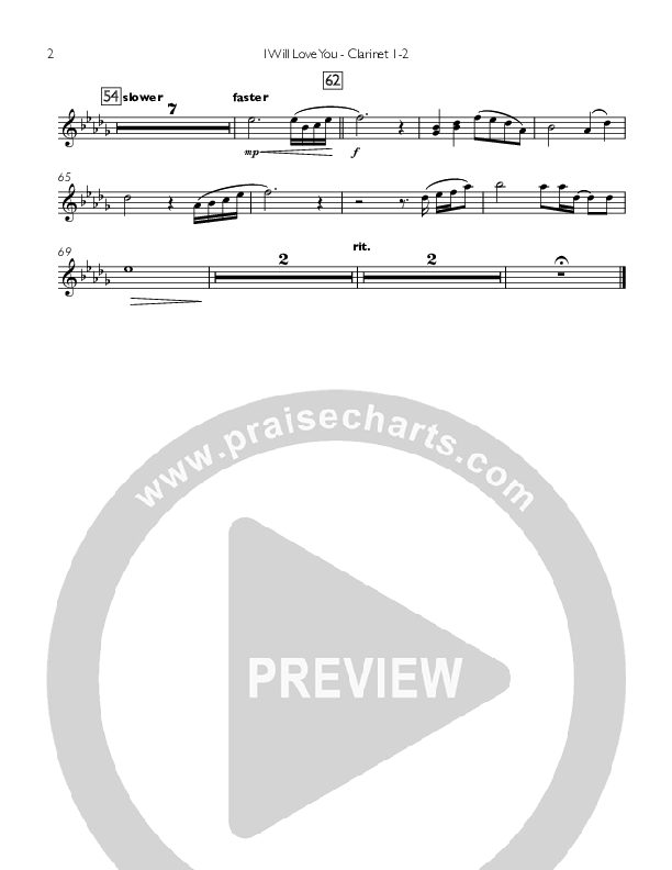 I Will Love You Clarinet 1/2 ()