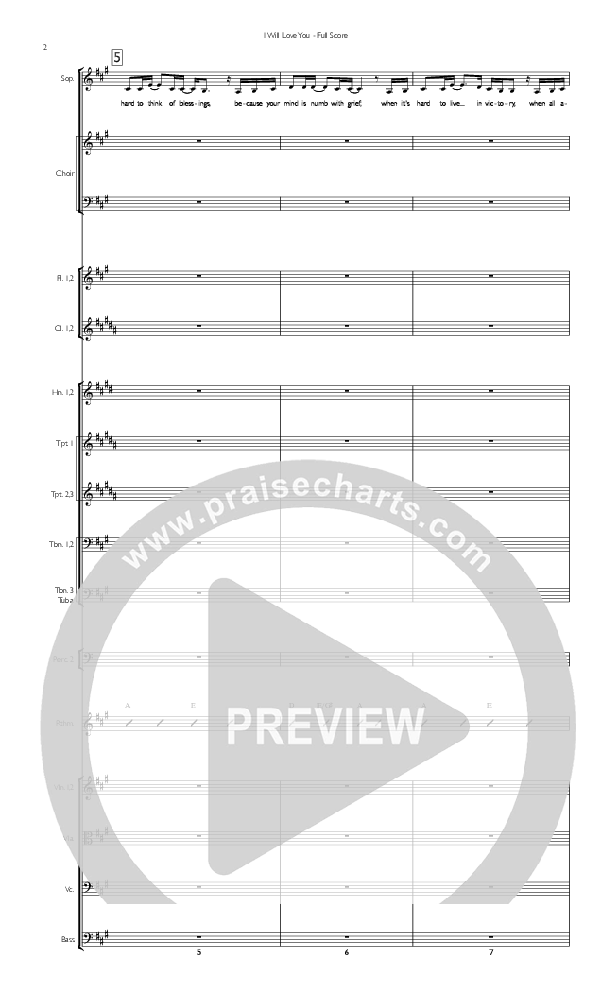 I Will Love You Conductor's Score ()