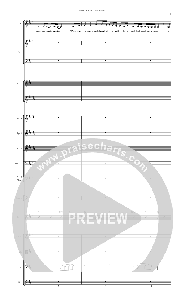 I Will Love You Conductor's Score ()
