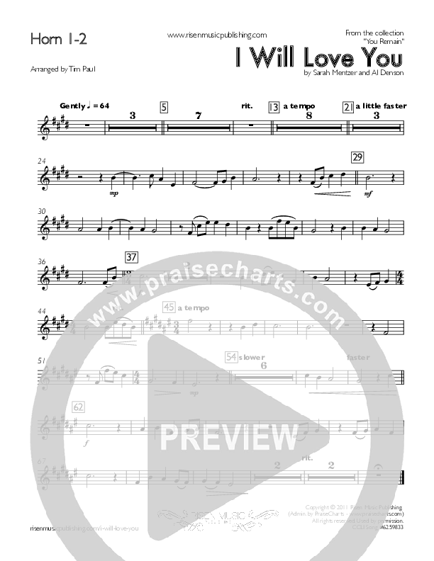 I Will Love You French Horn 1/2 ()