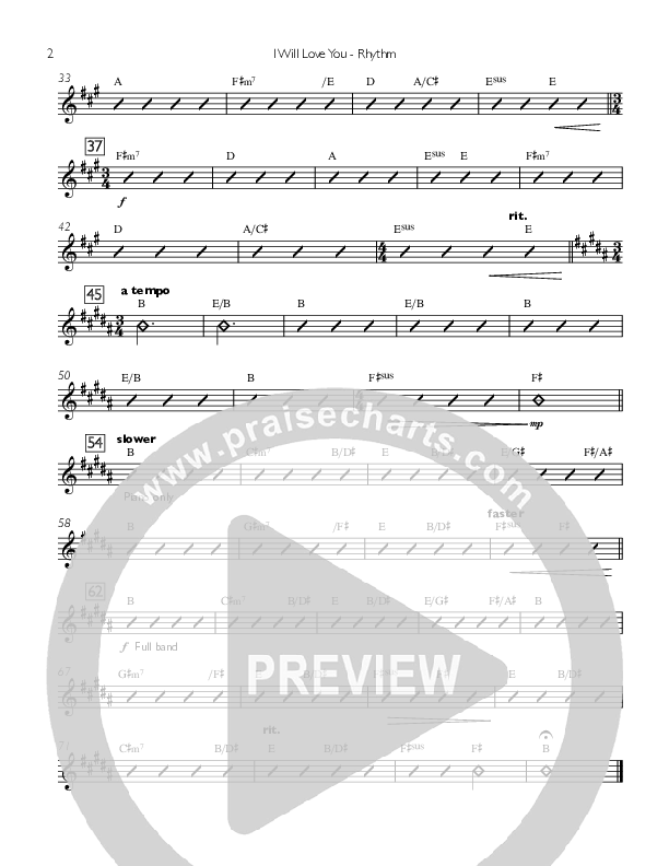 I Will Love You Rhythm Chart ()