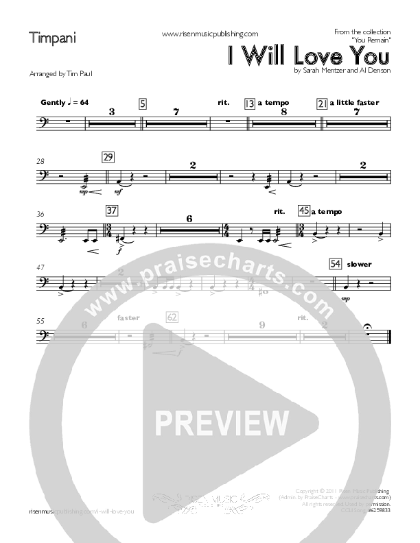 I Will Love You Timpani ()