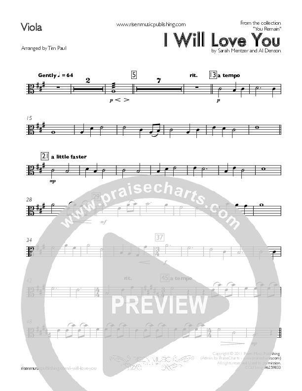 I Will Love You Viola ()