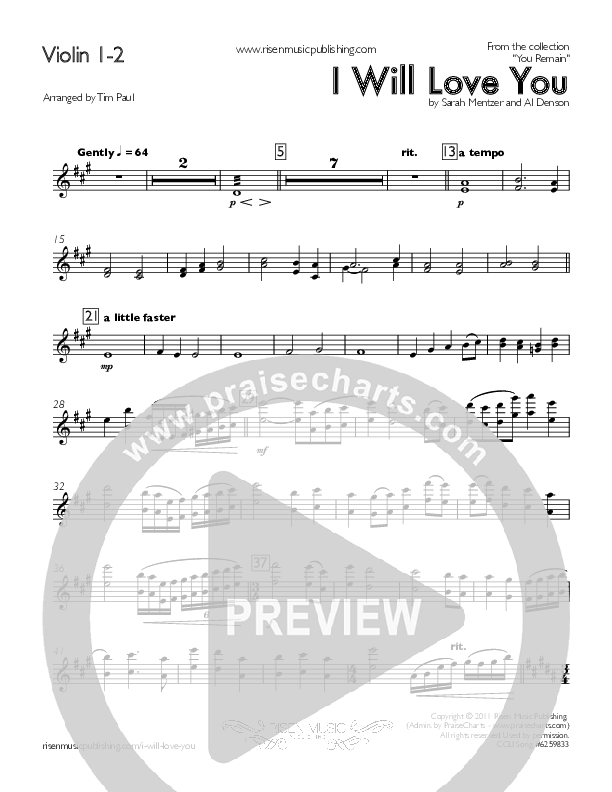 I Will Love You Violin 1/2 ()