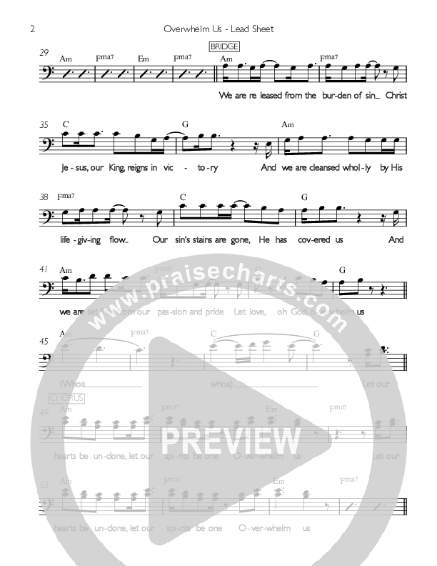 Overwhelm Us Lead Sheet (Since Then)