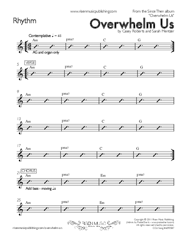Overwhelm Us Rhythm Chart (Since Then)