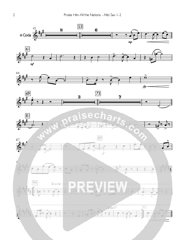 Praise Him All The Nations Alto Sax 1/2 (You Remain)